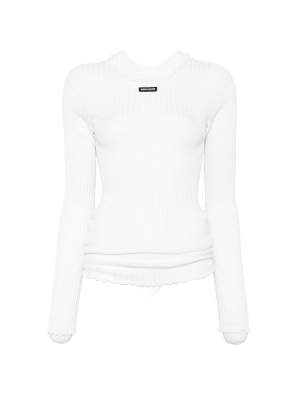  Miu Miu Miu Miu Silk Crewneck Sweater 
