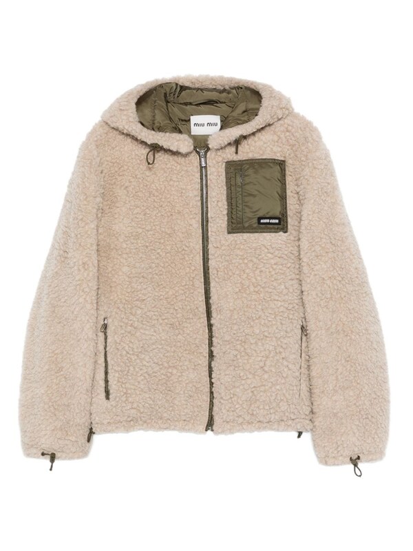  Miu Miu Miu Miu Teddy Blouson Jacket 