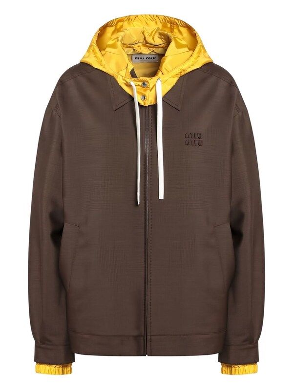  Miu Miu Miu Miu Wool Hooded Jacket 