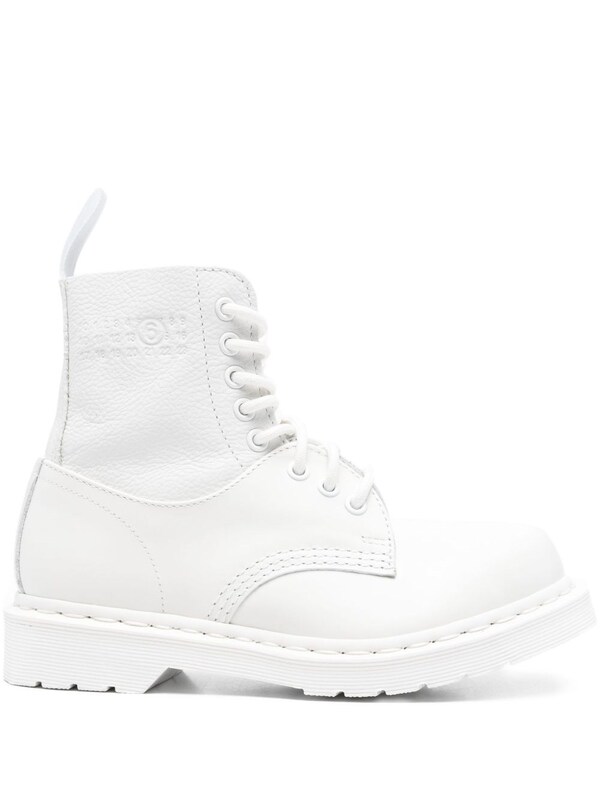  Mm6 X Dr.martens Mm6 X Dr.martens Leather Boots 