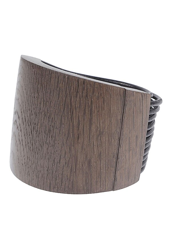  Monies Monies Brisa Wood And Leather Bracelet 