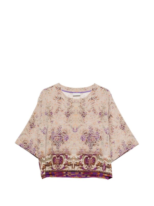  Pierre Louis Mascia Pierre Louis Mascia Printed Silk Blouse 