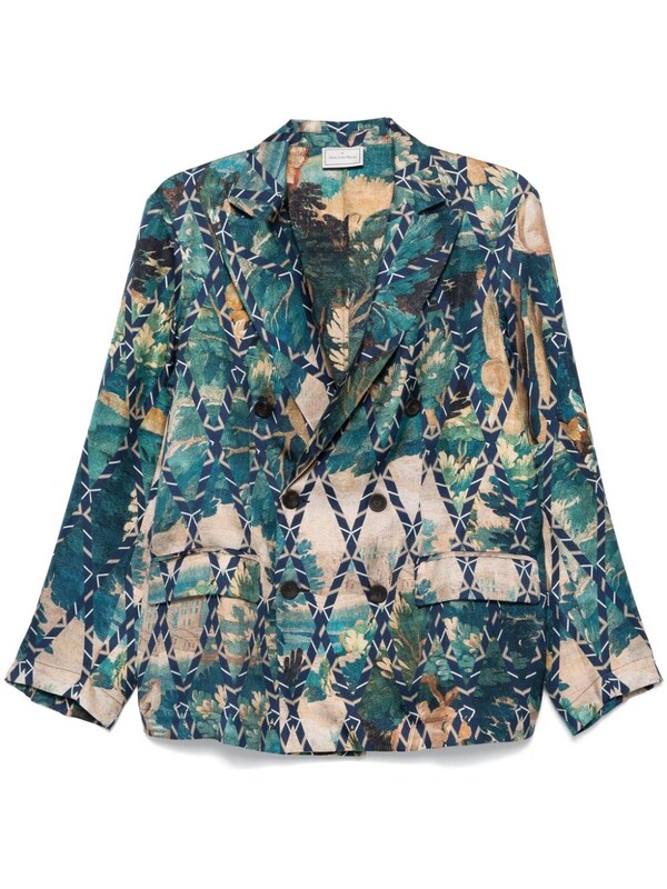  Pierre Louis Mascia Pierre Louis Mascia Printed Silk Jacket 
