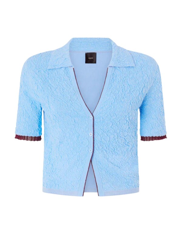  Pinko Pinko Cropped Jacquard Polo Cardigan 