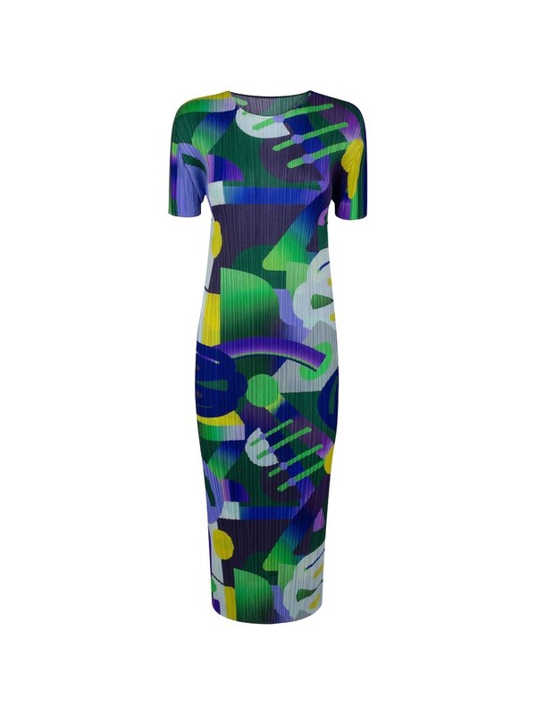  Pleats Please Issey Miyake Pleats Please Issey Miyake Pleated Long Dress 