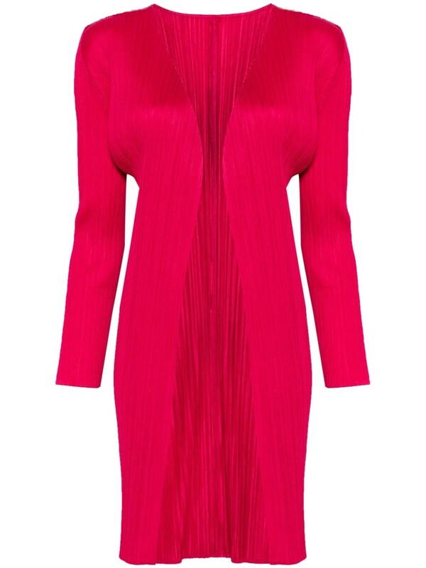  Pleats Please Issey Miyake Pleats Please Issey Miyake Pleated Midi Cardigan 