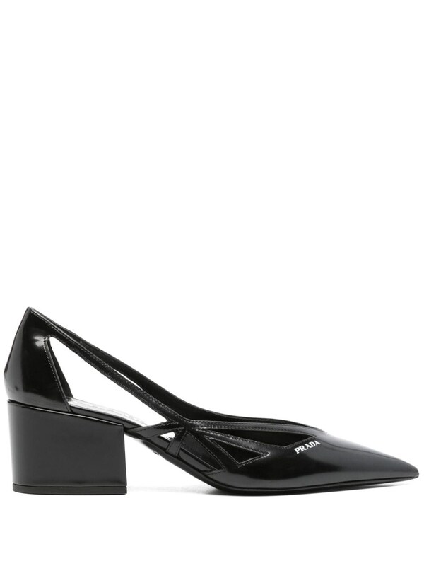  Prada Prada Leather Cut-out Pumps 