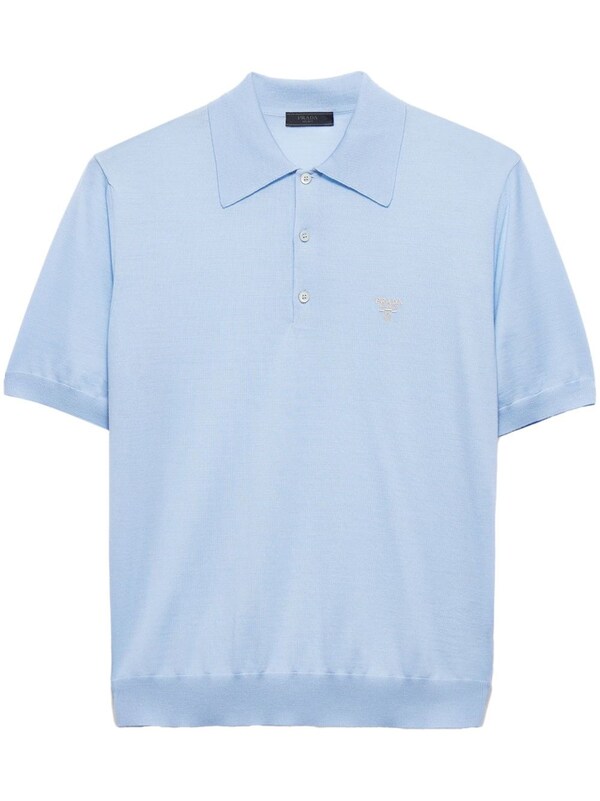  Prada Prada Logo Wool Polo Shirt 