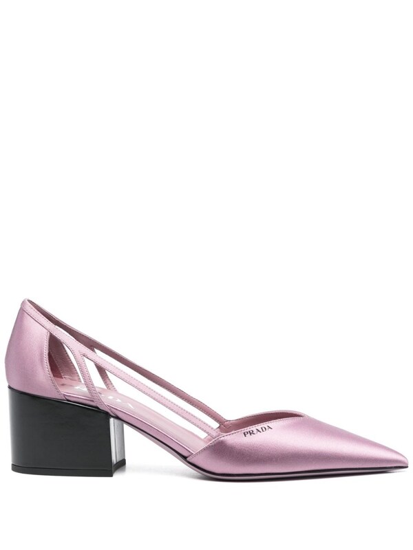  Prada Prada Satin Cut-out Pumps 