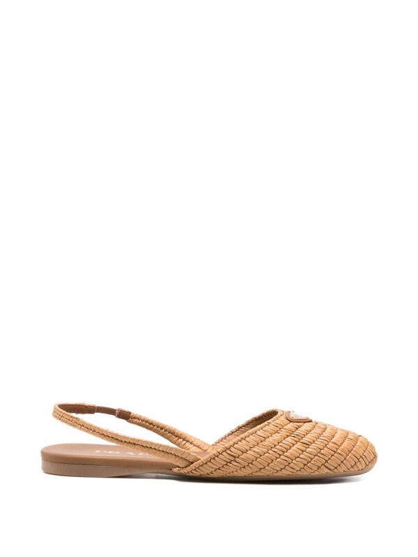  Prada Prada Straw Ballet Flats 