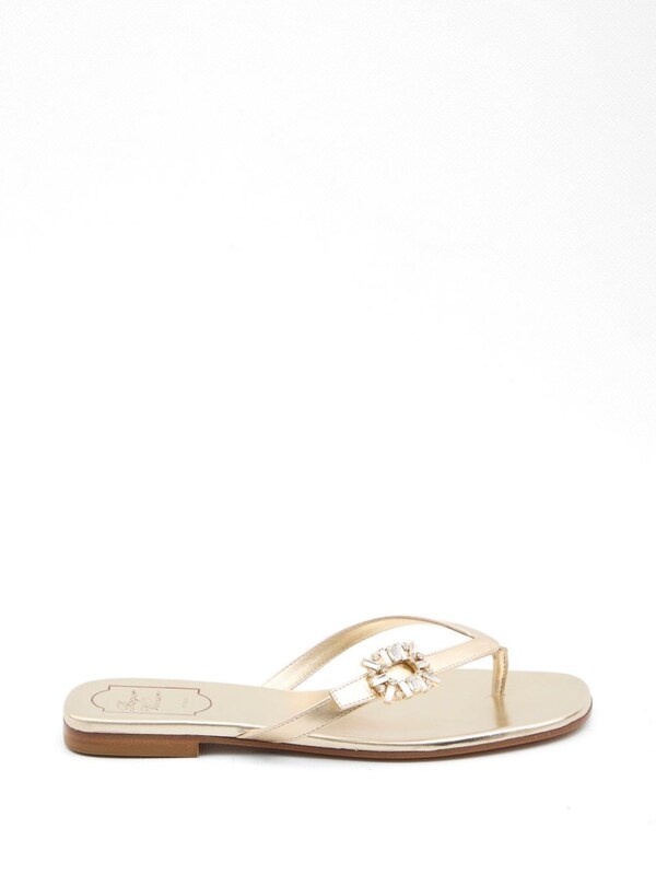  Roger Vivier Roger Vivier Leather Thong Sandals 