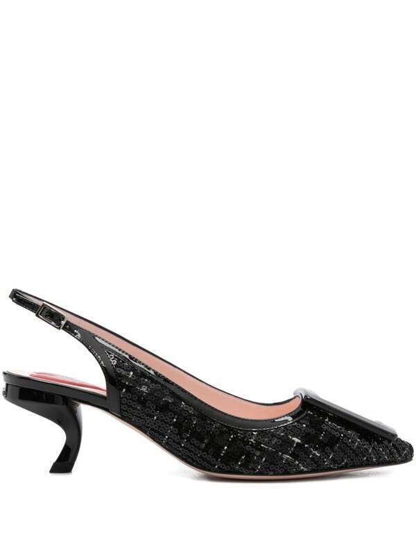  Roger Vivier Roger Vivier Tweed Slingback Pumps 