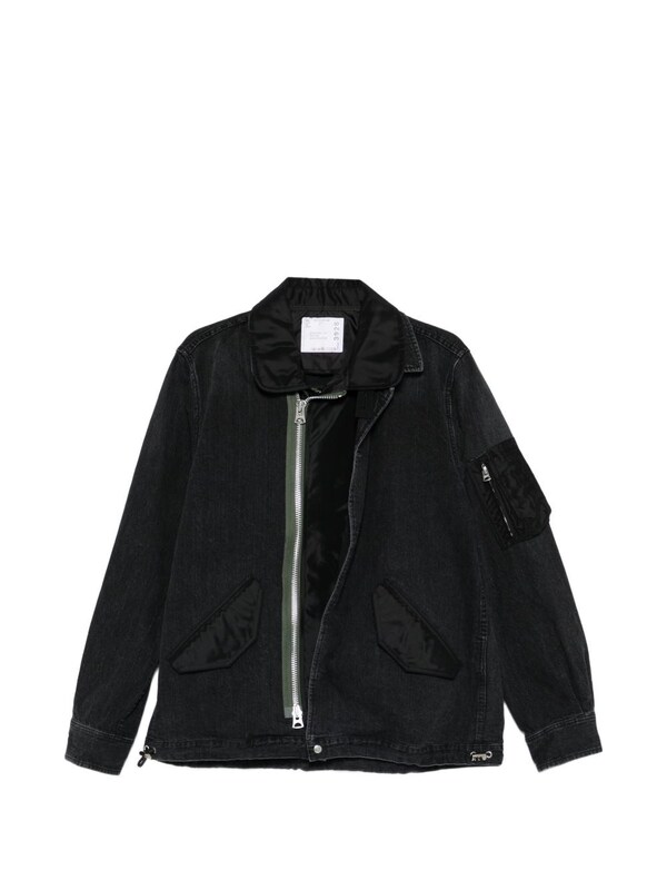  Sacai Sacai Denim And Nylon Jacket 