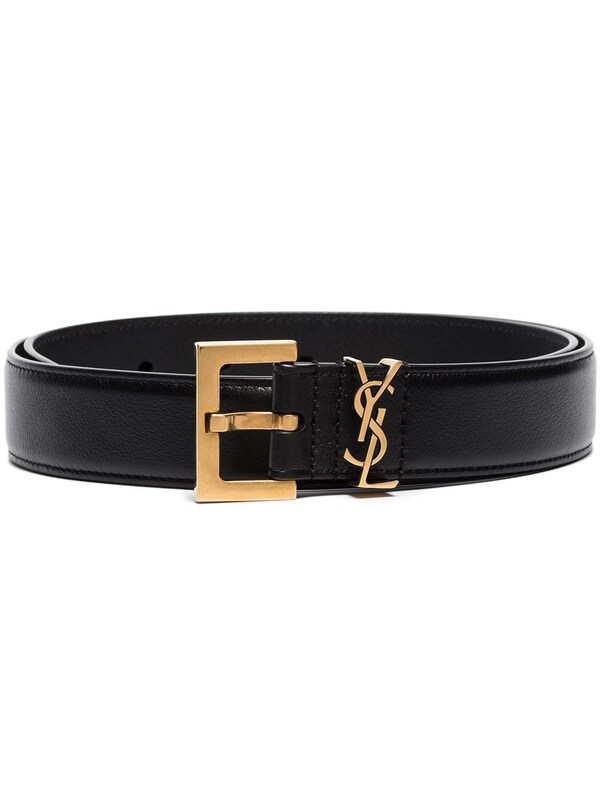  Saint Laurent Saint Laurent Cassandre Leather Belt 