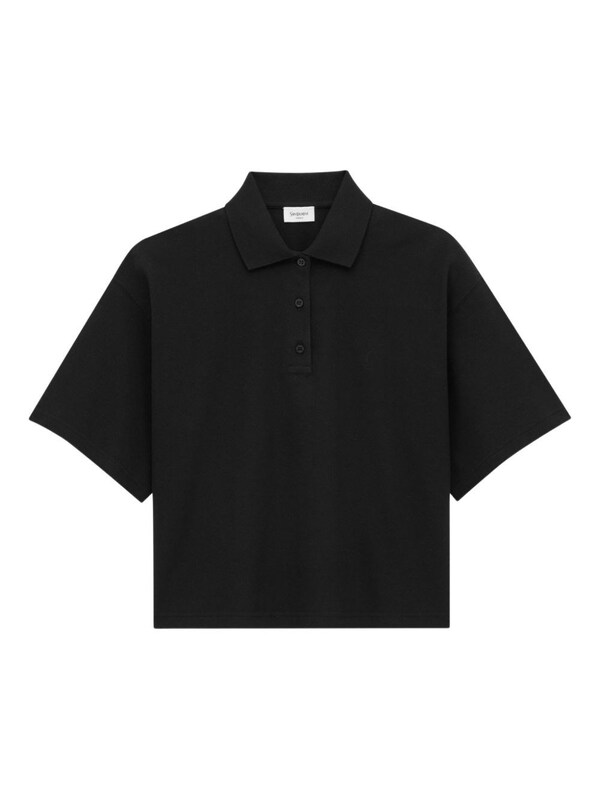  Saint Laurent Saint Laurent Oversized Cotton Polo Shirt 