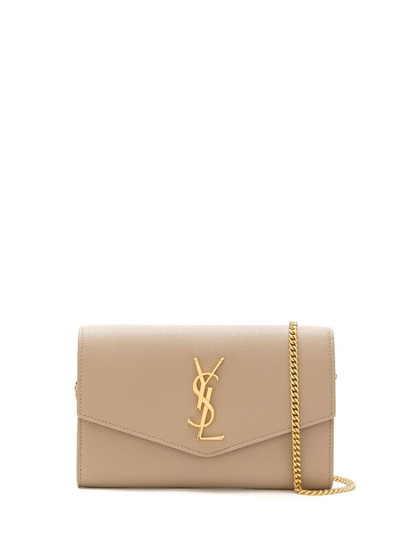  Saint Laurent Saint Laurent Uptown Leather Wallet On Chain 