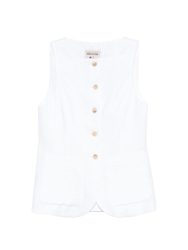 Semicouture Semicouture Glenna Linen Vest 