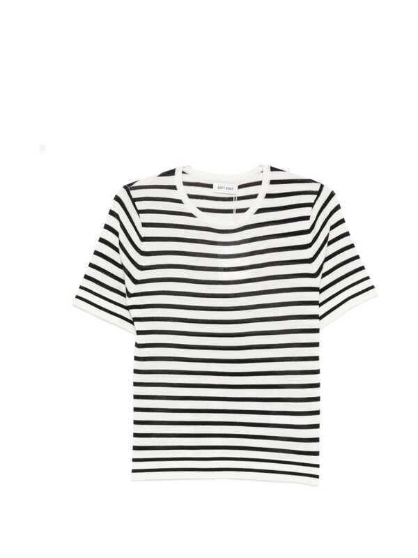  Soft Goat Soft Goat Silk And Cashmere Striped T-shirt 