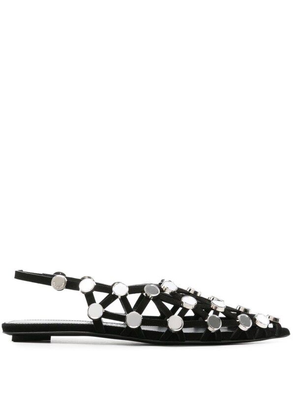  The Attico The Attico Grid Slingback Ballets 