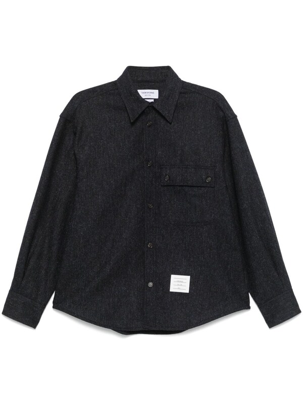  Thom Browne Thom Browne Oversized Shirt In Tweed 