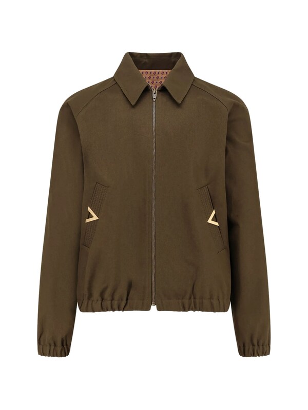  Valentino Valentino Full-zip Gabardine Jacket 