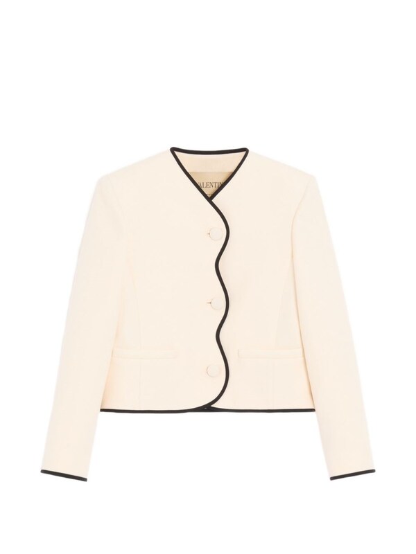  Valentino Valentino Wool And Silk Blend Jacket 