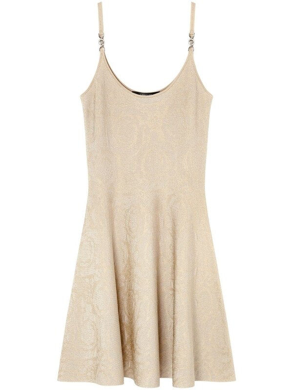 Versace Versace Barocco Texture Short Dress 