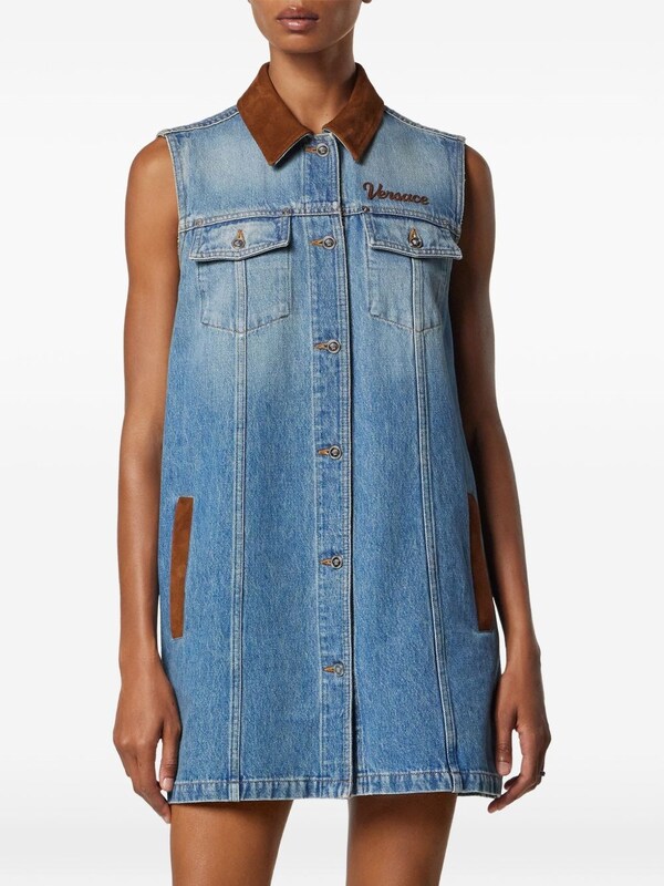  Versace Versace Denm Cotton Dress 