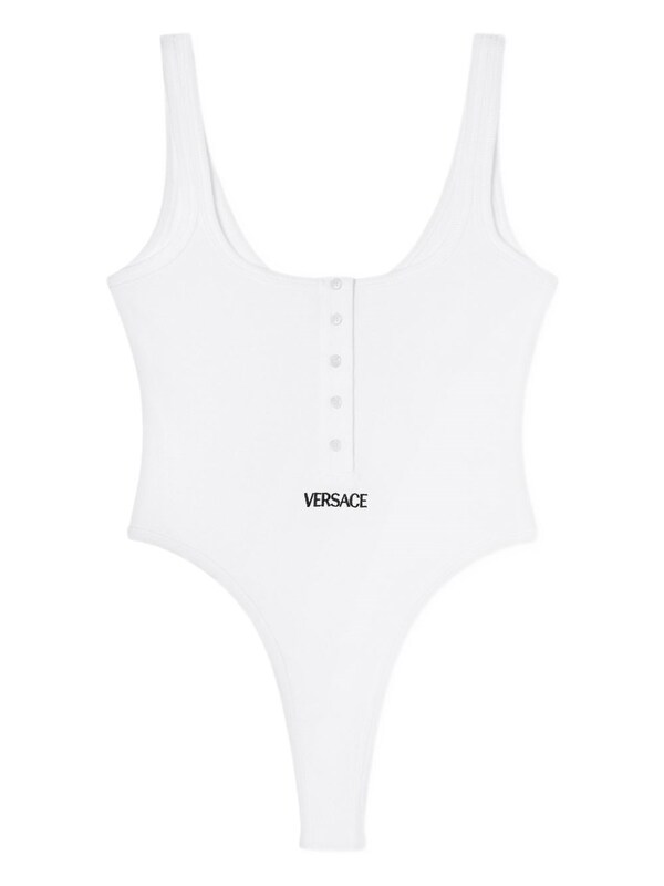  Versace Versace Logo Cotton Bodysuit 