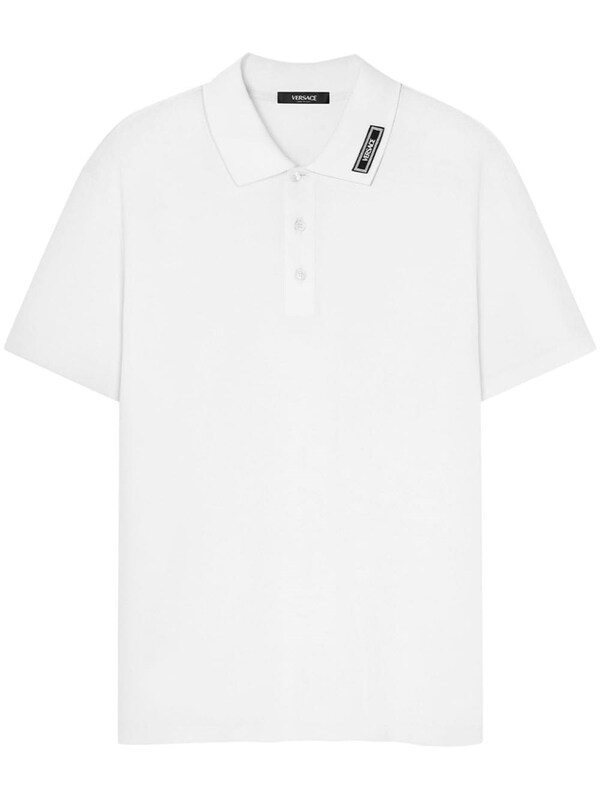  Versace Versace Logo Piquet Polo Shirt 