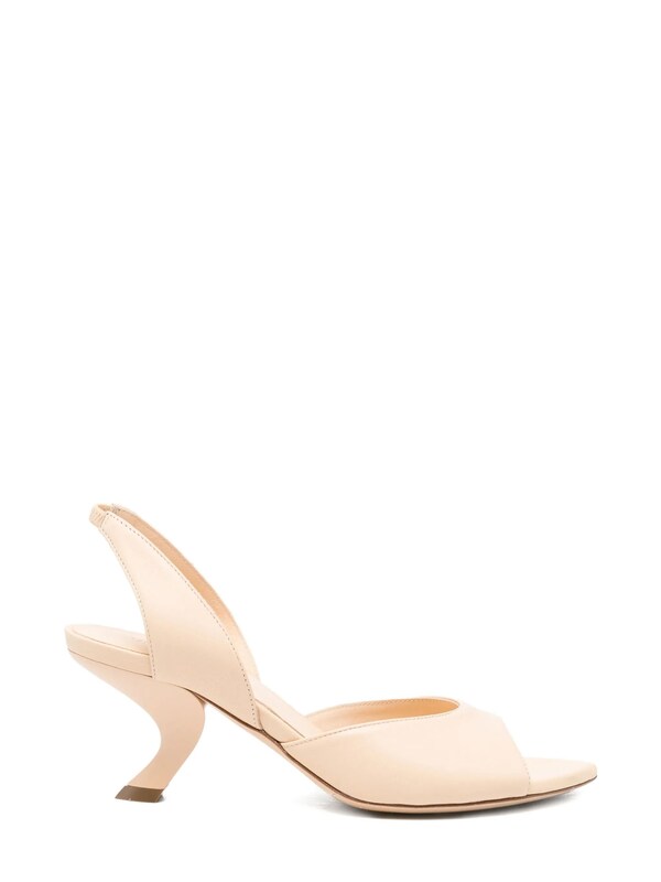  Vic Matie Vic Matie Open-toe Leather Slingback 