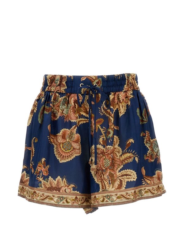  Zimmermann Zimmermann Aster Printed Silk Shorts 