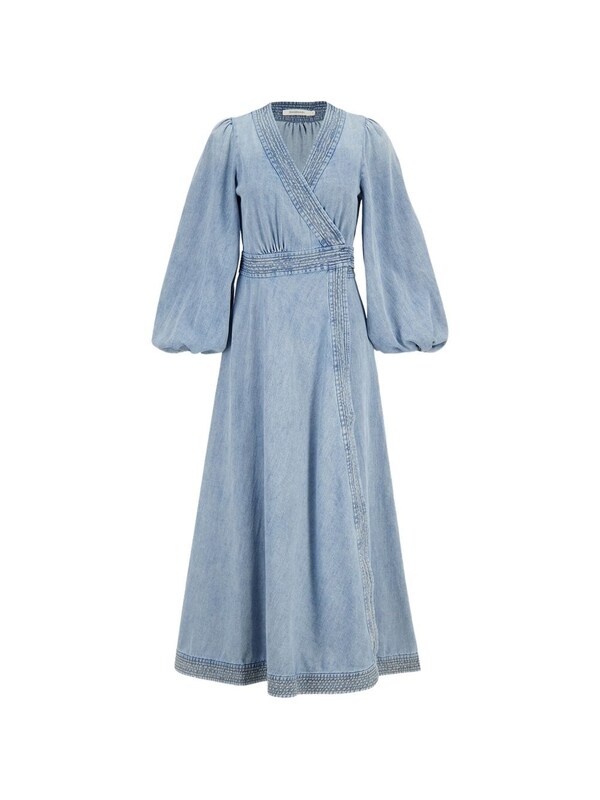  Zimmermann Zimmermann Indra Denim Midi Dress 