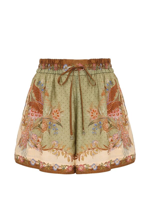  Zimmermann Zimmermann Indra Printed Silk Shorts 