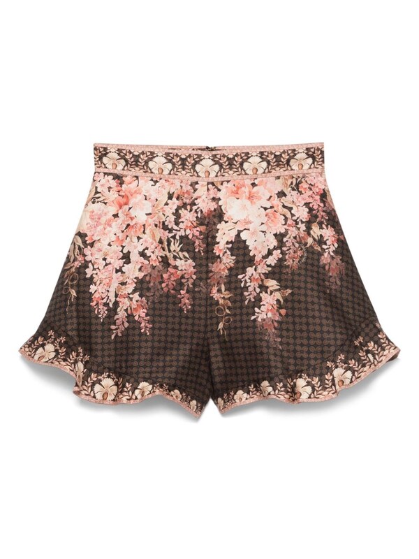  Zimmermann Zimmermann Printed Linen Blend Shorts 