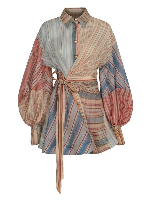  Zimmermann Zimmermann Rebellion Linen And Silk Mini Dress 