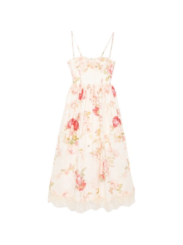  Zimmermann Zimmermann Roselight Linen Midi Dress 