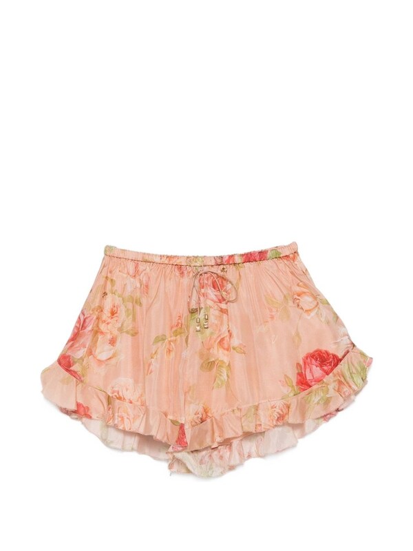  Zimmermann Zimmermann Roselight Silk Shorts 