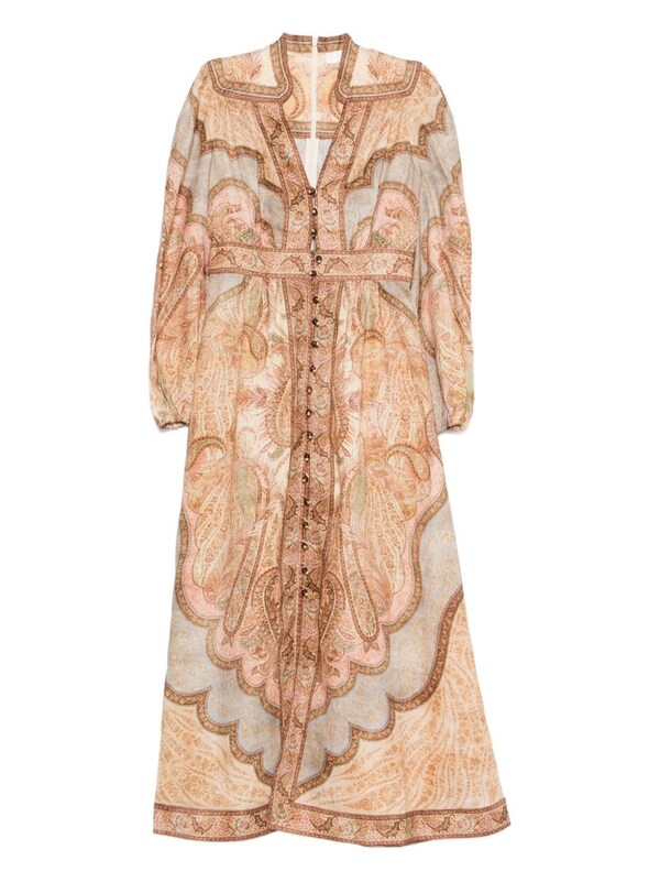  Zimmermann Zimmermann Wanderlust Linen Midi Dress 