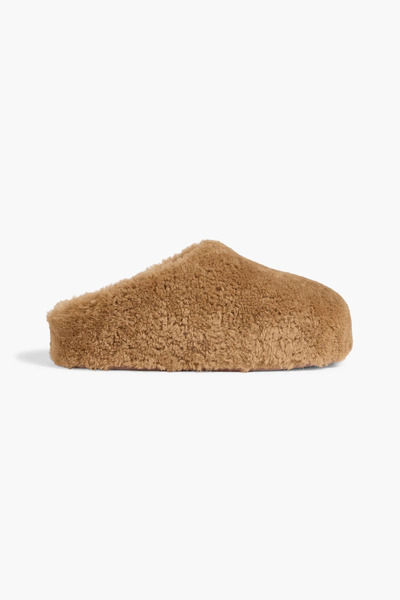  Amina Muaddi - Giuly Shearling Clogs - Brown - Eu 41 