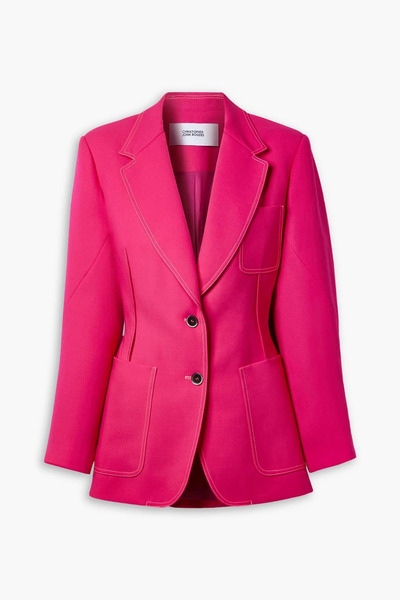  Christopher John Rogers - Crepe Blazer - Pink - Us 2 
