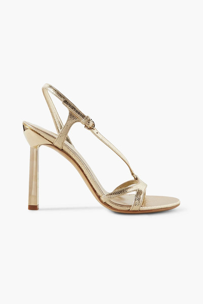  Ferragamo - Metallic Leather Sandals - Metallic - Us 5.5 