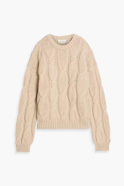  Frame - Cable-knit Merino Wool Sweater - Neutral - L 