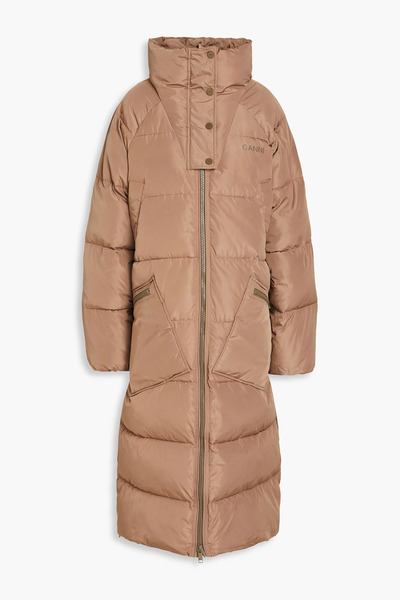  Ganni - Quilted Shell Coat - Neutral - S/m 