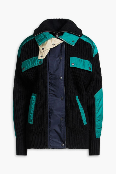  Isabel Marant - Ribbed Wool-blend And Shell Jacket - Black - Fr 36 