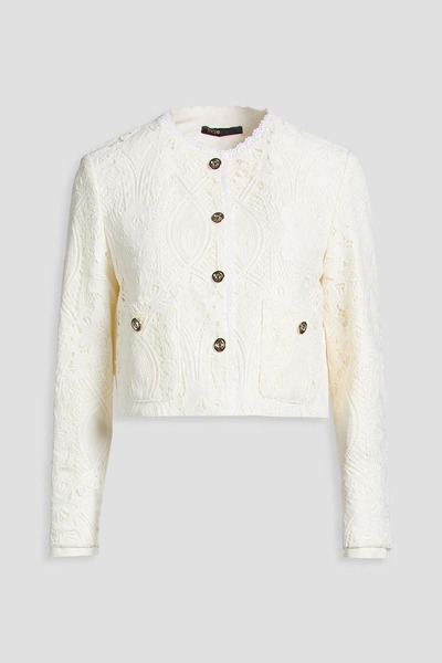  Maje - Crocheted Lace Jacket - White - Fr 38 