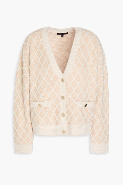  Maje - Metallic Knitted Cardigan - Neutral - 2 