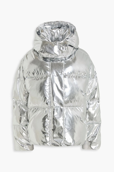  Maje - Metallic Quilted Padded Shell Jacket - Metallic - 2 