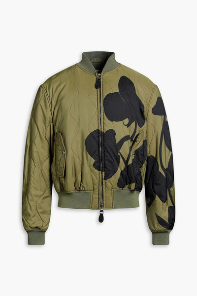  Mcqueen - Printed Quilted Shell Bomber Jacket - Green - It 48 
