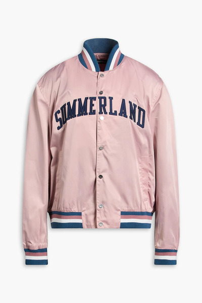 Nahmias - Embroidered Shell Bomber Jacket - Pink - S 